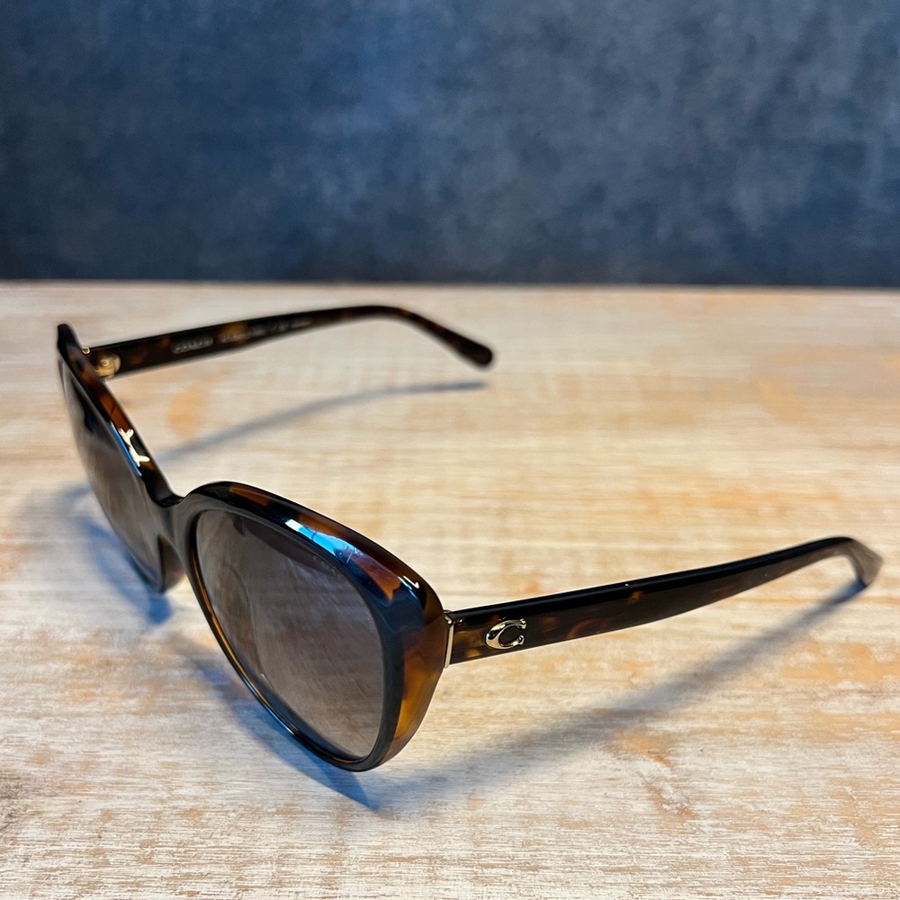 Coach Cat-Eye Polarized Sunglasses — Black/Tortoise - Picture 3 of 6